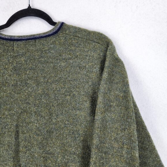 John Ashford Adventure Sweater Mens XL Green V Neck Wool Made in Japan Vintage - Picture 10 of 10